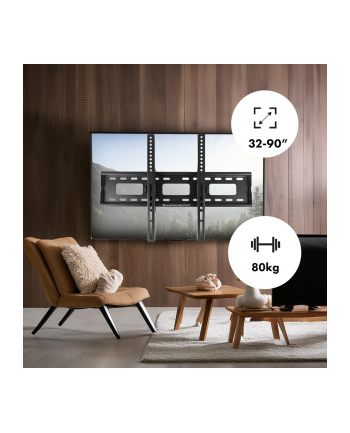 Uchwyt do TV Maclean MC-421, max VESA 600x400, 32-90'', 80kg, reg. odchylenia +15°~-15°