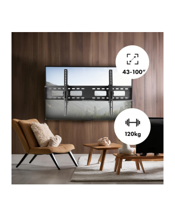 Uchwyt do TV Maclean MC-422, max VESA 800x400, 43-100'', 120kg, reg. odchylenia +15°~-15°