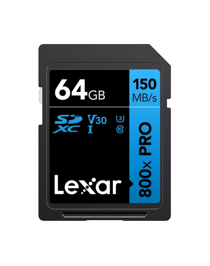 Lexar SDXC 800x Sdhc/SDXC 64GB odczytu do 120 MB/s Blue główny