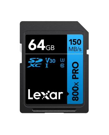 Lexar SDXC 800x Sdhc/SDXC 64GB odczytu do 120 MB/s Blue