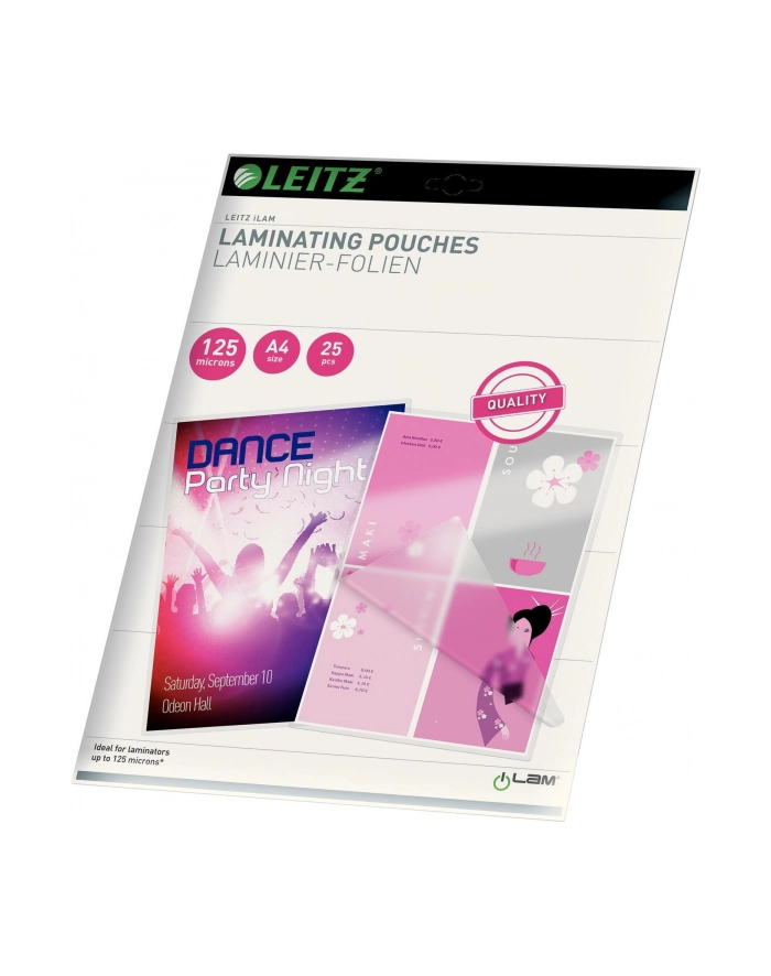 Esselte Leitz - 25er-Pack - glänzend - A4 (210 x 297 mm) - Taschen für Laminierung (33835) główny