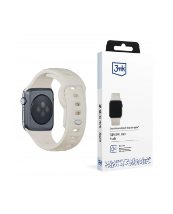 3mk pczerwonyection Pasek do Apple Watch - 3mk Silicone Watch Strap for Apple -38/40/41 mm Nude