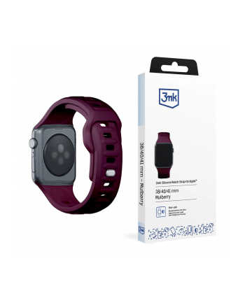 3mk pczerwonyection Pasek do Apple Watch - 3mk Silicone Watch Strap for Apple -38/40/41 mm Mulberry