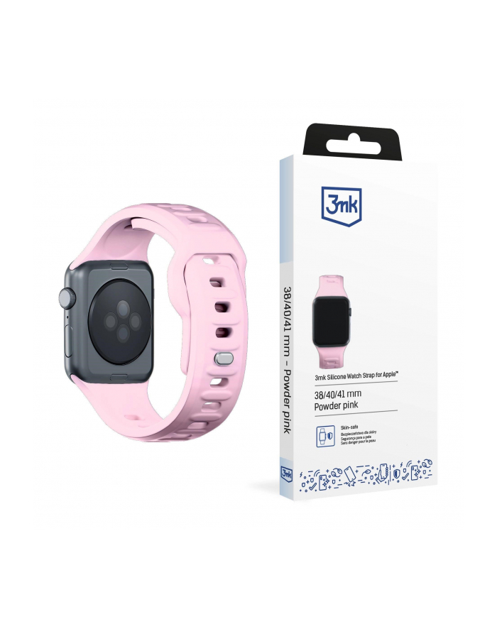 3mk pczerwonyection Pasek do Apple Watch - 3mk Silicone Watch Strap for Apple -38/40/41 mm Powder Pink główny