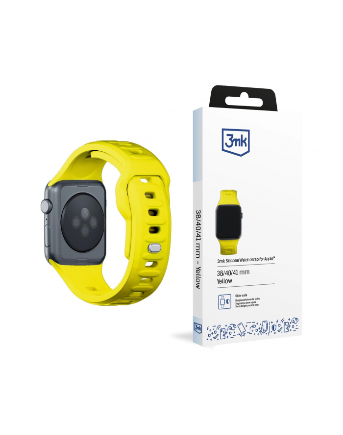 3mk pczerwonyection Pasek do Apple Watch - 3mk Silicone Watch Strap for Apple -38/40/41 mm Yellow główny