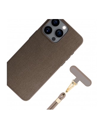 3mk pczerwonyection Smycz do telefonu - 3mk EasyClip Elite - Taupe (gold)