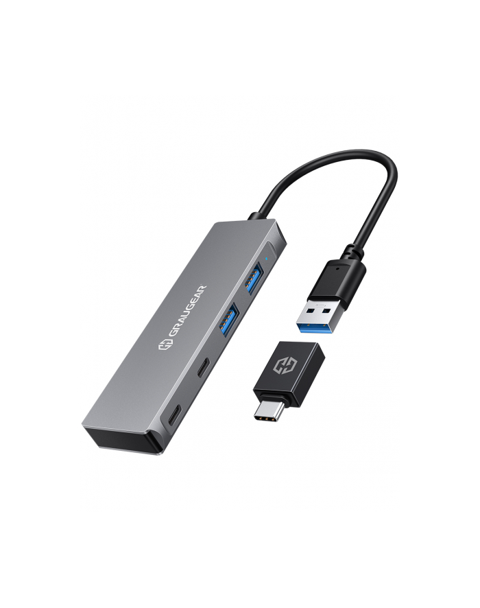 Graugear USB-HUB 4x 3.0, 2x Type-C und Type-A retail (GHUB2A2CAC) główny