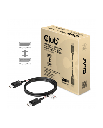 Club 3D Club3D Kabel DisplayPort 2.1 na DisplayPort 2.1 4K120Hz/8K60Hz HDR (M/M), 1.2m, černá