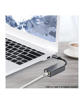 PREMIUMCORD  ADAPTER USB-C DO GIGABIT RJ45, USB 3.2 TYP C DO GNIAZDA RJ45, PRĘDKOŚĆ 10/100/1000 MBPS, KAT5/6, METALICZNA KONSTRUKCJA  ()