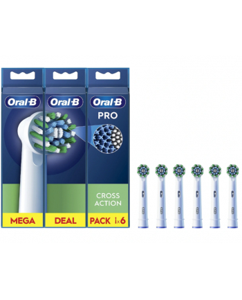Oral-B Pro Cross Action Końcówki Wymienne Do Szczoteczki Zębów 6szt.