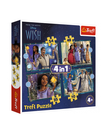trefl PUZZLE 4w1 Marzenia się spełniają / Disney 34649