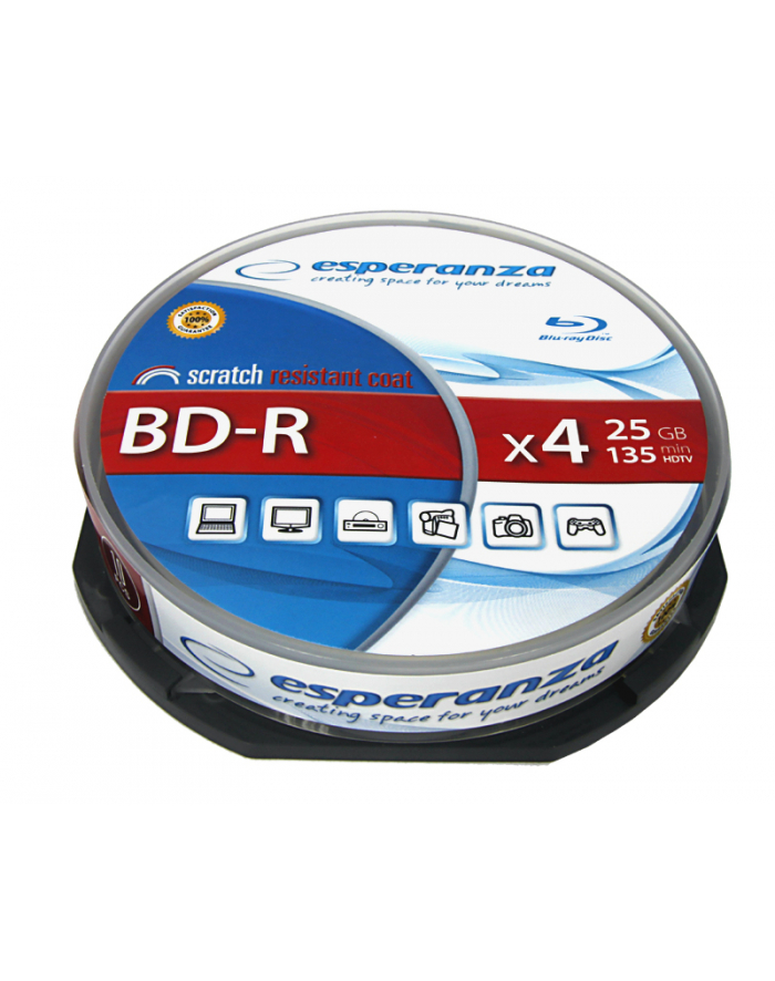 BD-R 25GB x4 ESPERANZA - Cake Box 10 główny