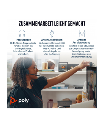 poly Słuchawki Blackwire 3220 USB-A/C 8X228A6