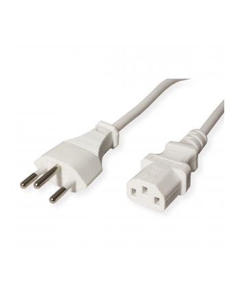 VALUE Kabel zasilający IEC CH 1.8m biały nr 1