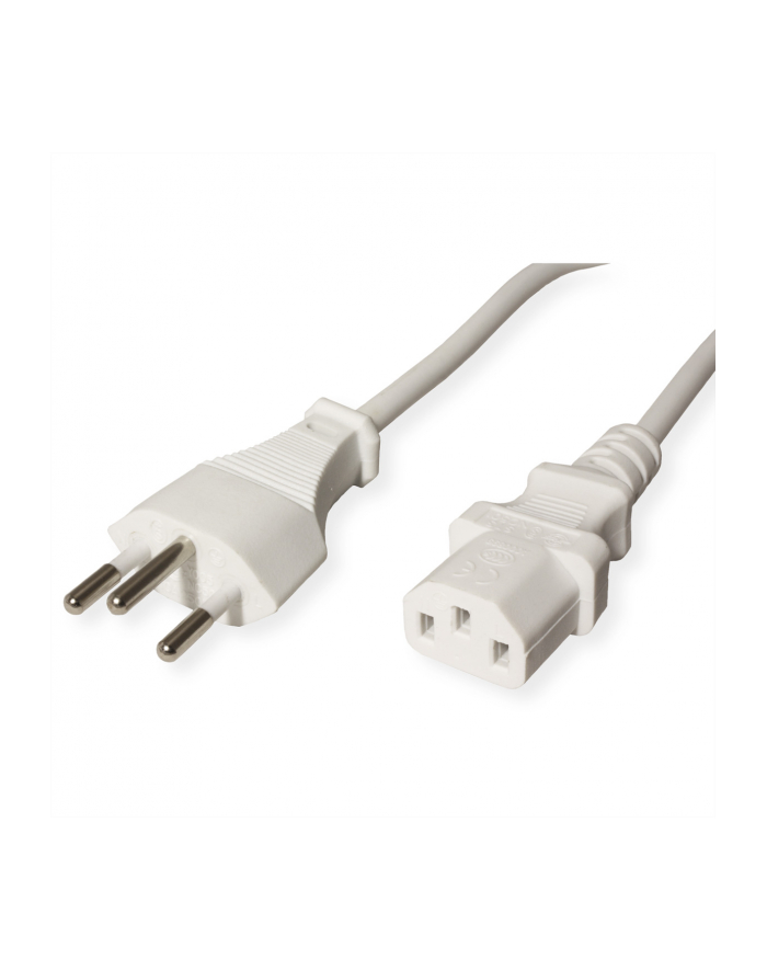 VALUE Kabel zasilający IEC CH 1.8m biały główny