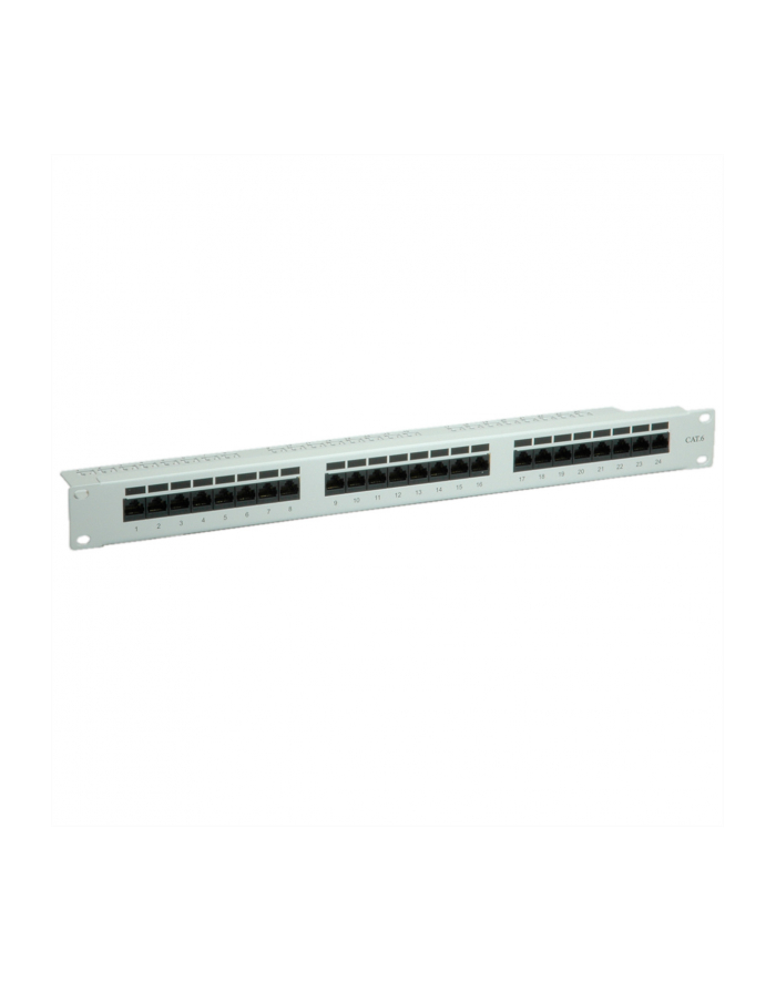 VALUE Panel krosowy Patch Panel 19'' Kat.6 24xRJ-45 UTP szary główny