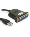 ADAPTER USB -> PORT DRUKARKOWY DB25PIN CZARNY - nr 6