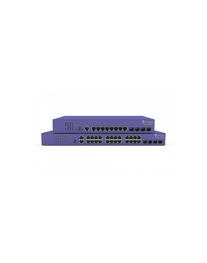 extreme networks X435 W/8 10/100/1000BASE-T HALF/DUPL POE+ 4 1/2.5G główny