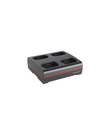 honeywell 4 bay 8675i device charger with power supply. Charges complete 8675i unit with battery installed. Region-specific cord ordered separately.