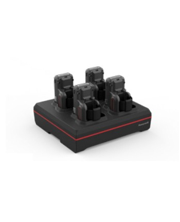 honeywell 4 bay 8675i device charger with power supply. Charges complete 8675i unit with battery installed. Region-specific cord ordered separately. nr 2
