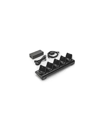 zebra 5-slot printer docking cradle; ZQ300 Series; includes power supply and (wersja europejska) power cord