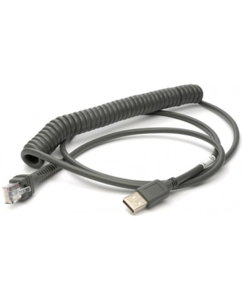 datalogic Cable, USB, Type A, Coiled, POT, CAB-524, 8 ft.