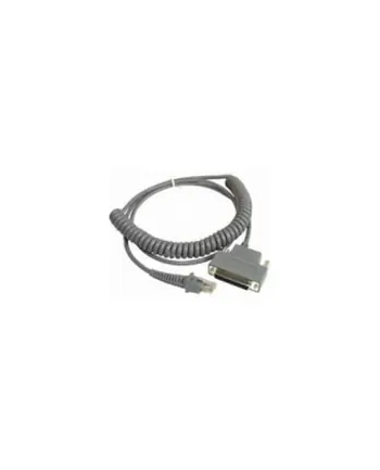 datalogic Cable, RS-232, 25P, Female, Coiled, CAB-363 (Power available on pin 9 of the connector or through external power supply), 6 ft.