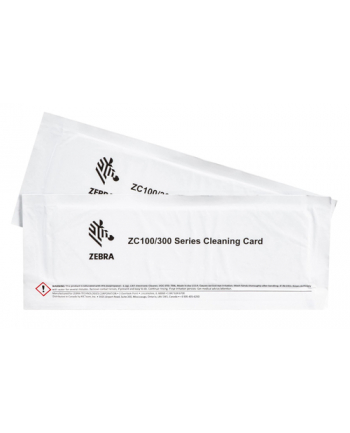 zebra Cleaning Card Kit (Improved), ZC100/300, 2 Cards