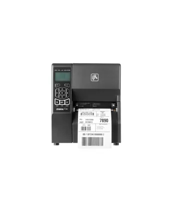 zebra DT Printer ZT231; 4, 203 dpi, Direct Thermal, Cutter with Catch Tray, (wersja europejska)/UK Cords, USB, Serial, Ethernet, BTLE, USB Host, EZPL
