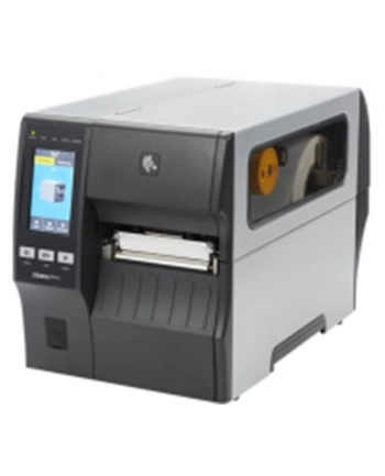 zebra TT Printer ZT411; 4, 203 dpi, Euro and UK cord, Serial, USB, 10/100 Ethernet, Bluetooth 4.1/MFi, USB Host, Cutter w/ Catch Tray, EZPL