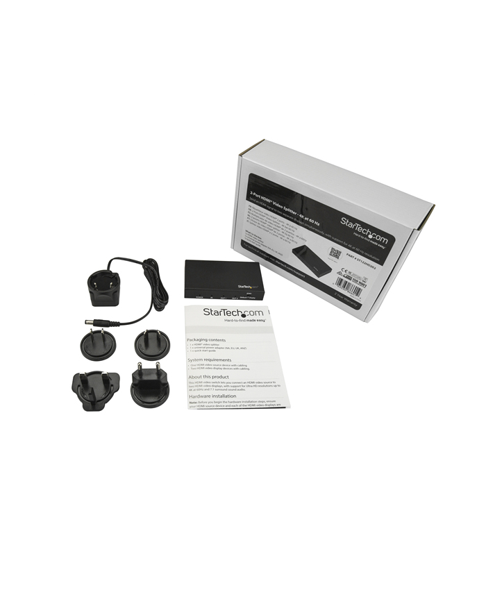 startech 2 PORT 4K HDMI SPLITTER/. główny