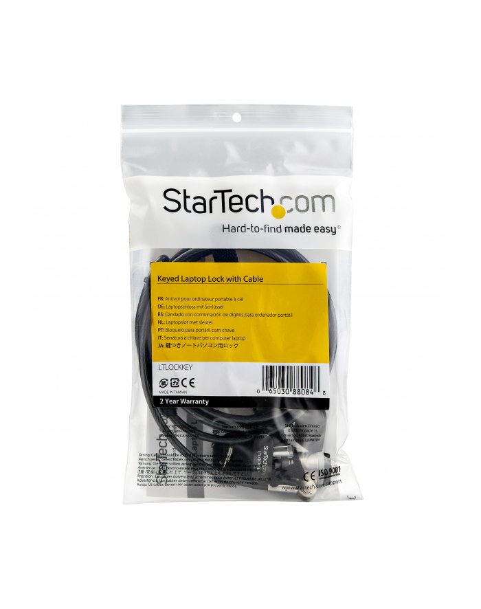 startech KEYED CABLE LOCK - 2 M / 6.5IN/. główny