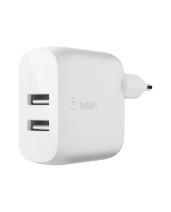 belkin DUAL USB-A CHARGER/W/USB-C CABLE 1M 24W WHITE