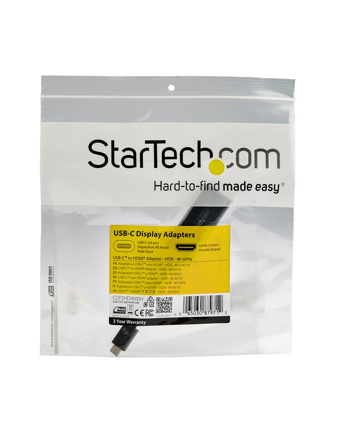 startech USB-C TO HDMI ADAPTER WITH HDR/. główny