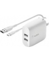 belkin DUAL USB-A CHARGER/W/USB-C CABLE 1M 24W WHITE - nr 9