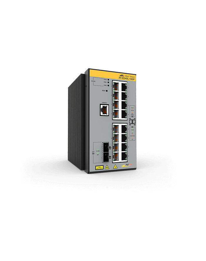 allied telesis L3 INDUSTRIAL ETHERNET SWITCH/16X10/100/1000-T POE+ 2XSFP PORT główny