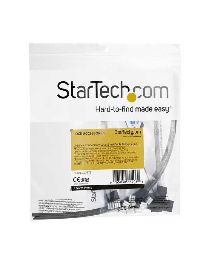 startech SECURITY TETHER CABLES 5 PACK/. główny