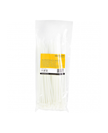 startech 100 PACK 10 CABLE TIES -WHITE/NYLON ZIP TIE WRAPS UL TAA