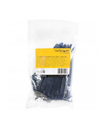 startech 100 PACK OF RESEALABLE ZIP TIE/5 BLACK