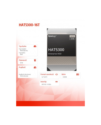 Synology NAS Drive 3.5 16TB 7200 rpm 512MB SATA3 nr 2