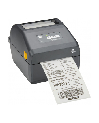 zebra Thermal Transfer Cartridge Printer ZD421; 300 dpi, USB, USB Host, Ethernet, BTLE5, (wersja europejska) and UK Cords, Swiss Font, EZPL