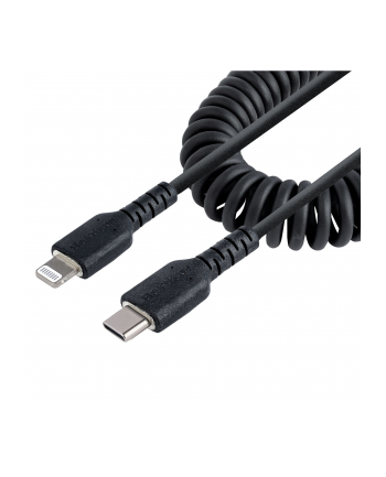 startech USB C TO LIGHTNING CABLE - 1M/(3.3FT) COILED CABLE BLACK