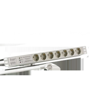 mcab 19 INCH 1U SOCKET 7 PORT ALU GR/7 X CEE 7/3 WITH SURGE PROTECT
