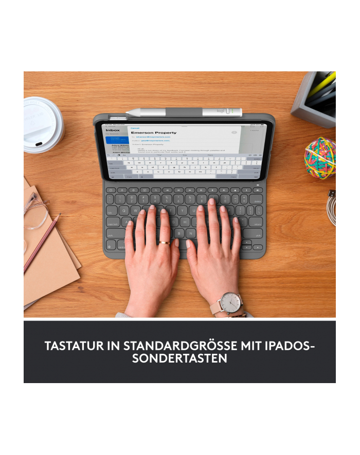 logitech SLIM FOLIO FOR IPAD (10TH GEN)/GREY - D-(wersja europejska) - CENTRAL główny