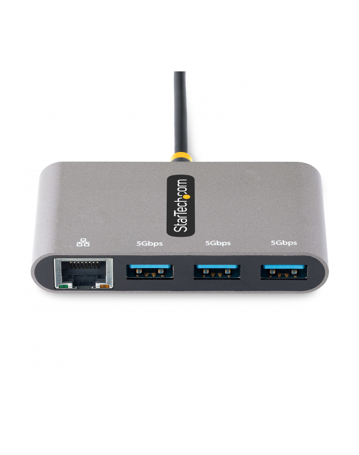 startech 3-PORT USB-C HUB WITH GIGABIT/ETHERNET PORTABLE LAPTOP HUB główny