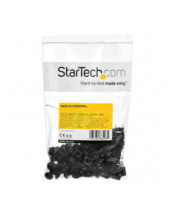 startech 10-32 RACK SCREWS AND NUTS/- 50 PACK - BLACK