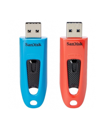 sandisk ULTRA 64GB USB 3.0 FLASH DRIVE/130MB/S READ TWIN PACK (BLUE AND