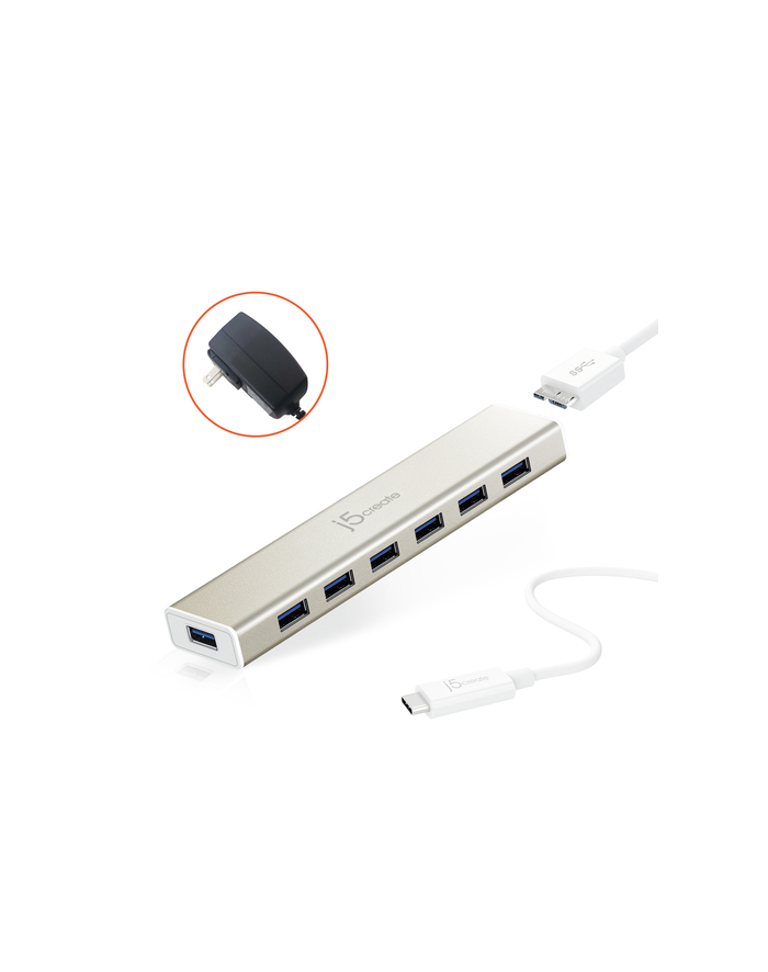 j5create USB-C 7- PORT HUB - (wersja europejska)/UK/ główny