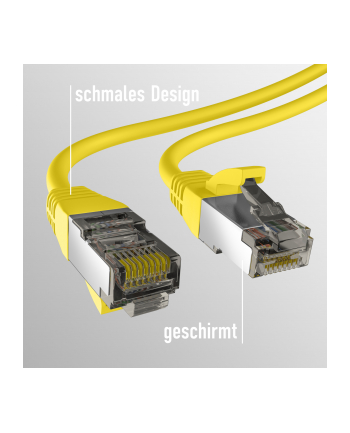 mcab CAT8.1 YELLOW 0.25M PATCH CORD/RJ45 S/FTP LSZH 40GBIT CU LAN