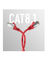 mcab CAT8.1 RED 0.25M PATCH CORD/RJ45 S/FTP LSZH 40GBIT CU LAN - nr 5